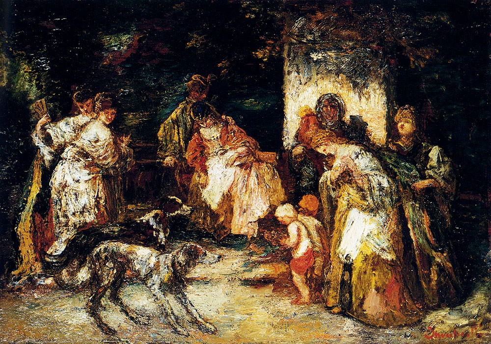 The Offering by Adolphe Joseph Thomas Monticelli