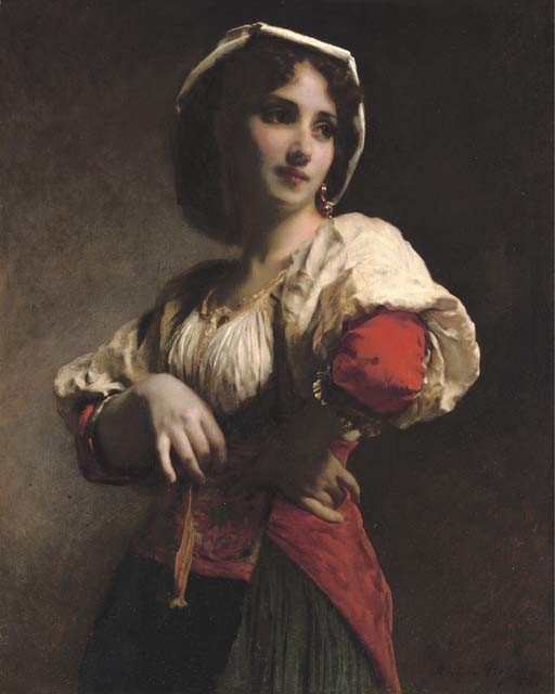 A Neapolitan beauty by Adolphe Piot