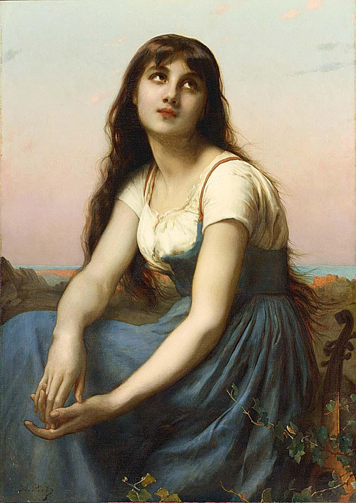 A young beauty by Adolphe Piot