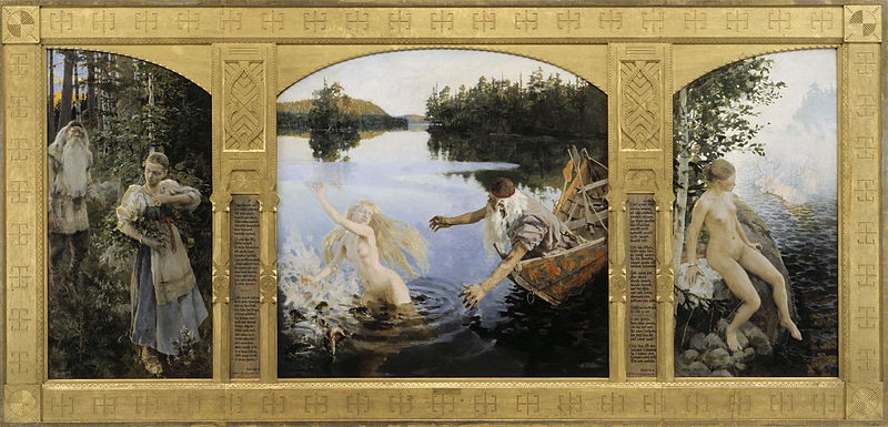 Aino Myth, Triptych by Akseli Gallen-Kallela