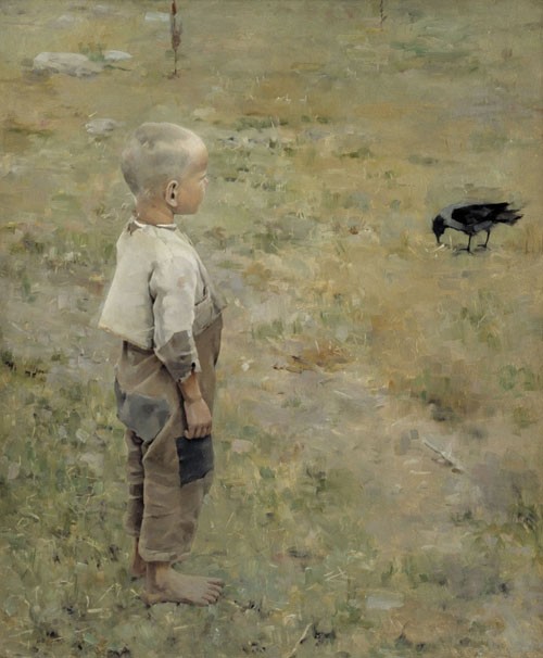 Boy with a Crow by Akseli Gallen-Kallela