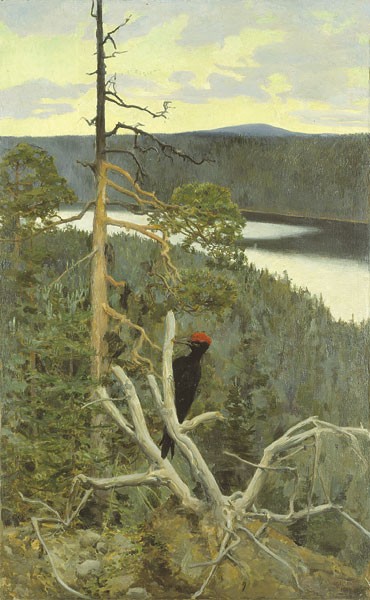 The Great Black Woodpecker by Akseli Gallen-Kallela