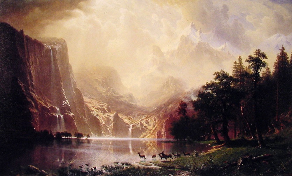 Among the Sierra Nevada Mountains, California by Albert Bierstadt