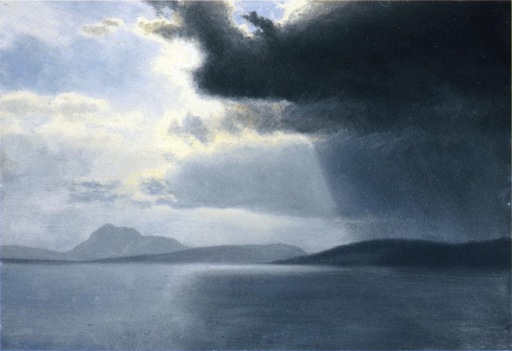 Approaching Thunderstorm on the Hudson River by Albert Bierstadt