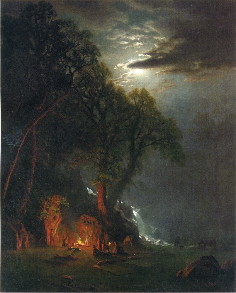 Campfire Site, Yosemite by Albert Bierstadt