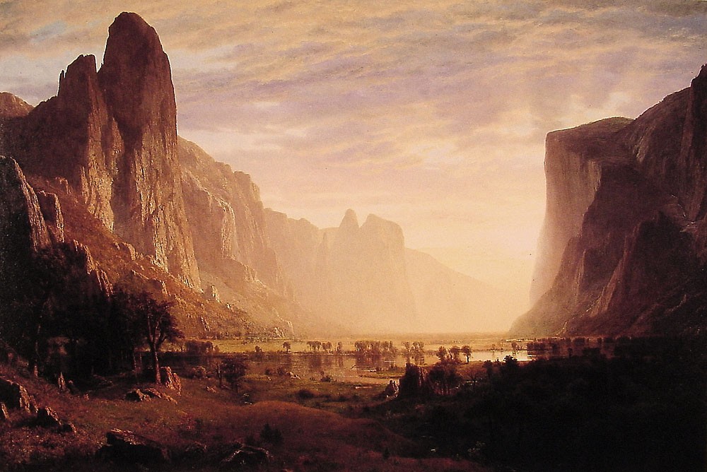 Looking Down Yosemite Valley, California by Albert Bierstadt