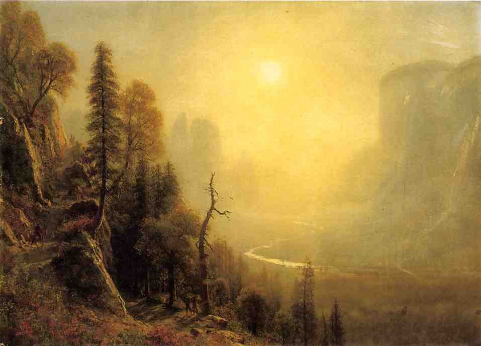 Study for Yosemite Valley, Glacier Point Trail by Albert Bierstadt