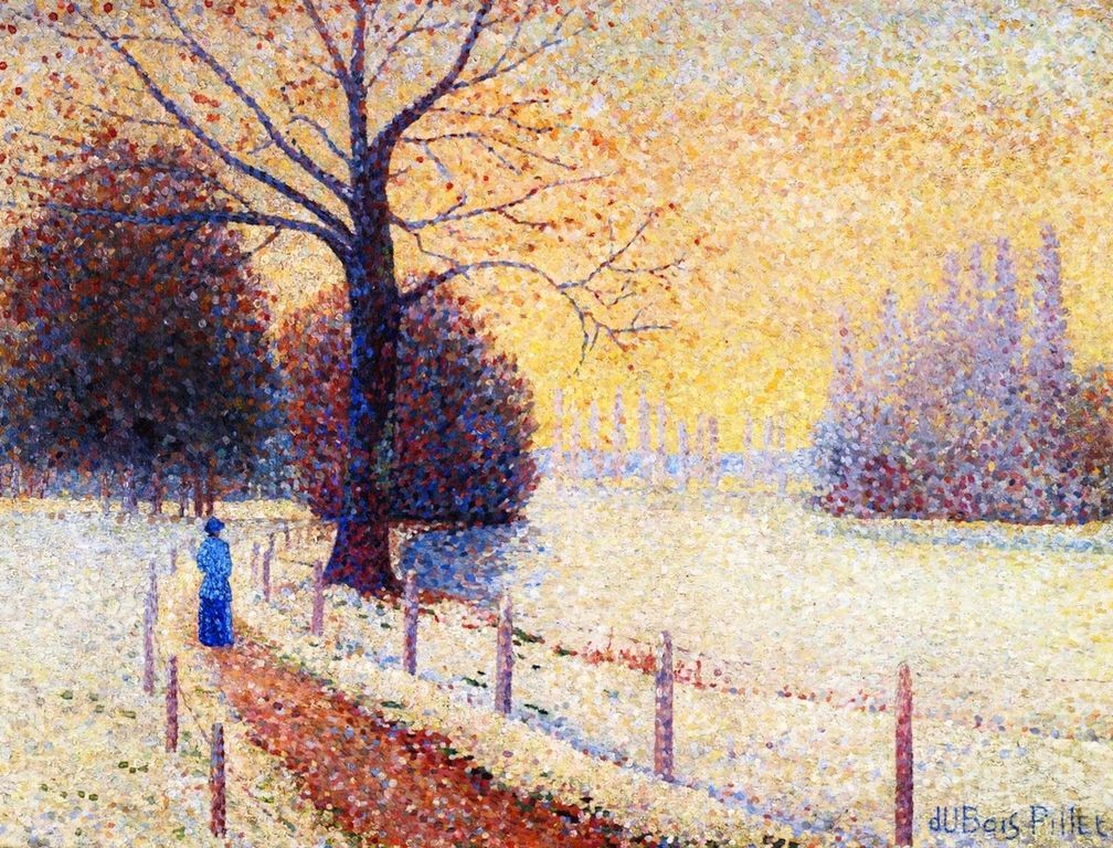 Le Puy in the Snow by Albert Dubois-Pillet