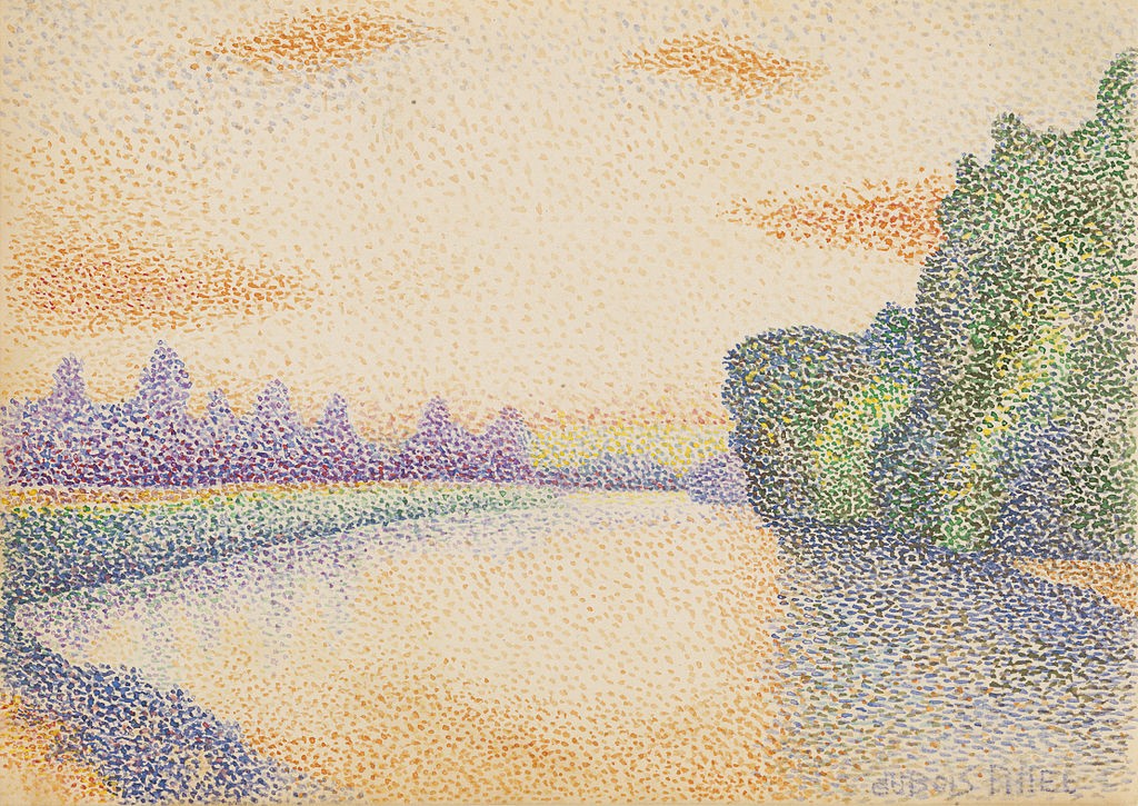 The Banks of the Marne at Dawn by Albert Dubois-Pillet