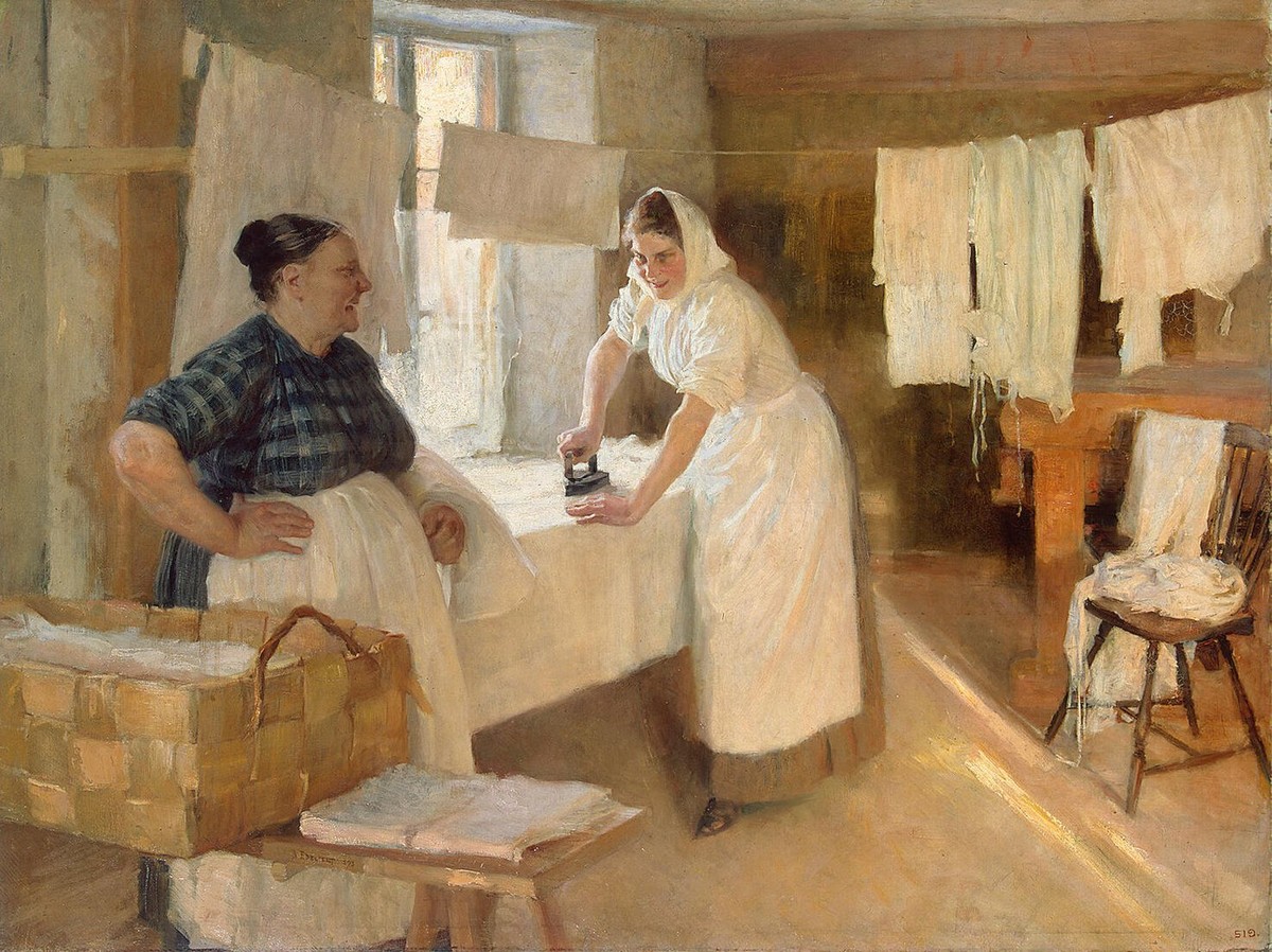 Pesijättärienlaundresses by Albert Edelfelt