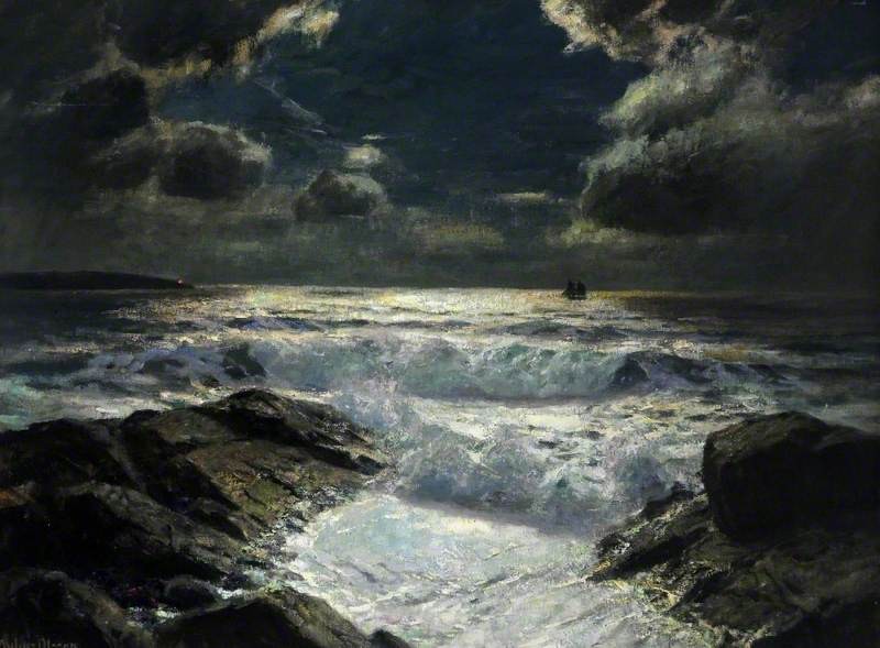 Cloudy Moonlight by Albert Julius Olsson