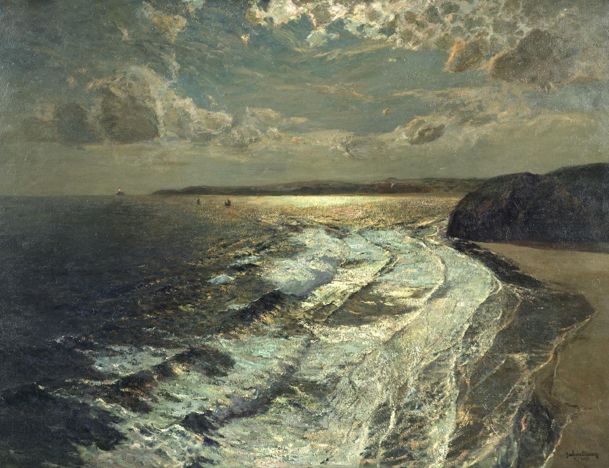 Moonlit Shore by Albert Julius Olsson