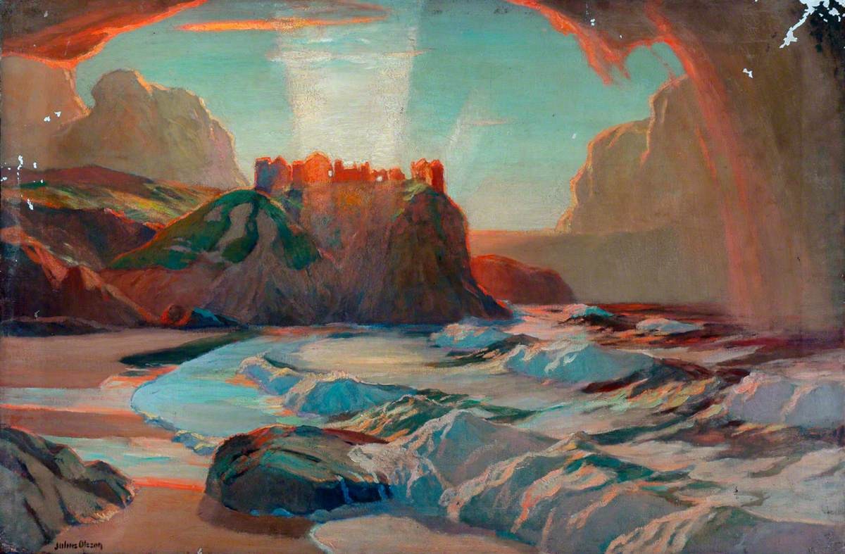 Northern Ireland. Dunluce Castle by Albert Julius Olsson