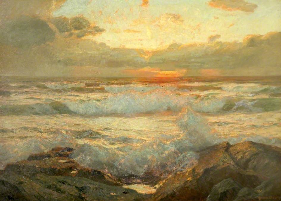 Sea and Sunset Glow by Albert Julius Olsson