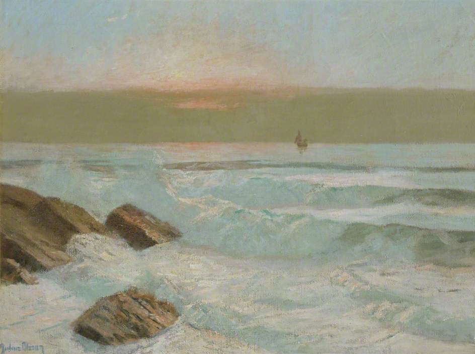 Seascape with Rocks by Albert Julius Olsson