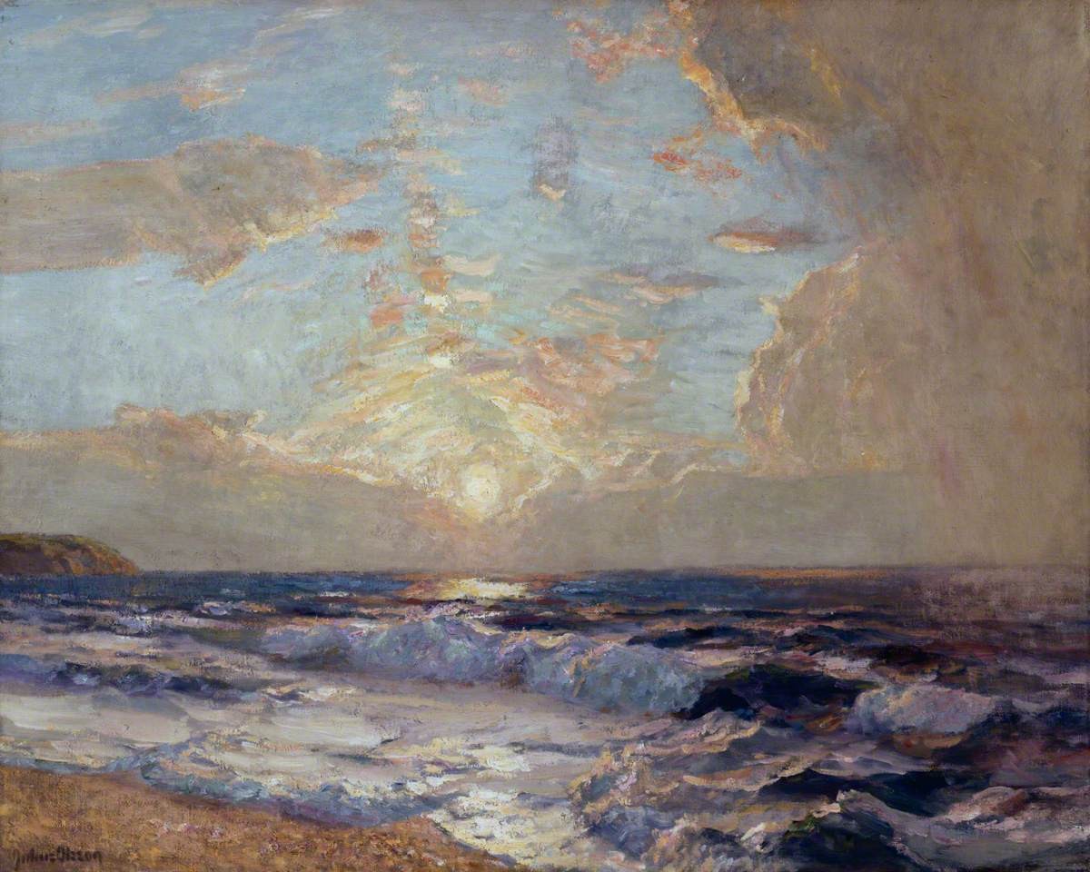 Sunset. Cornish Coast by Albert Julius Olsson