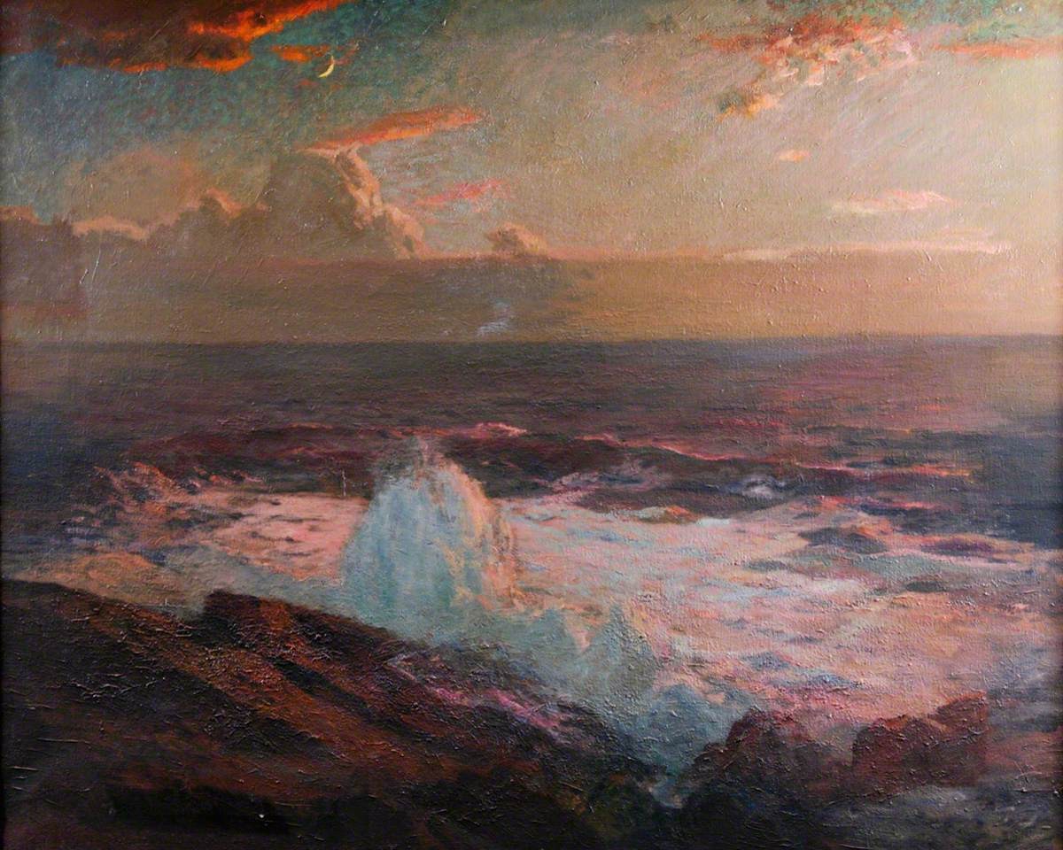 Waves Breaking on the Shore by Albert Julius Olsson