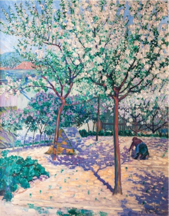 Blühender Obstgarten by Albert König