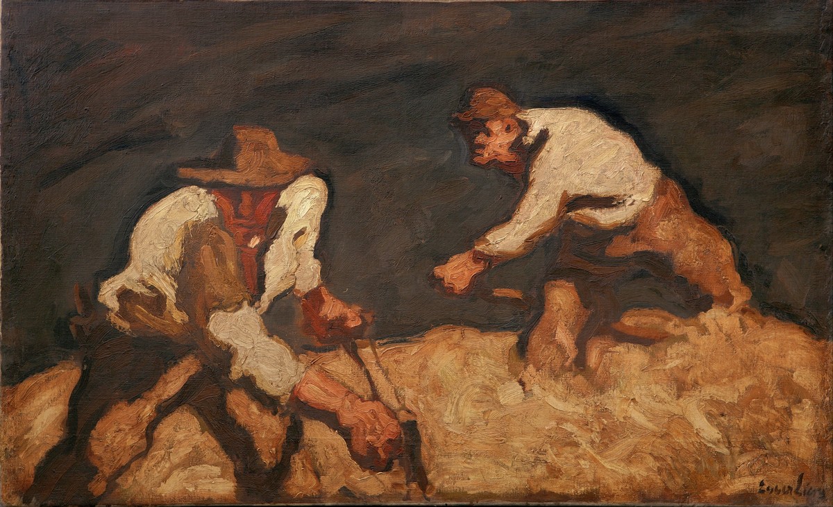 Reapers in a Gatheringstorm by Albin Egger-Lienz