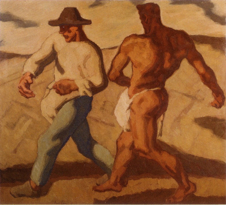 Sämann Und Teufel. Zweite Fassung by Albin Egger-Lienz