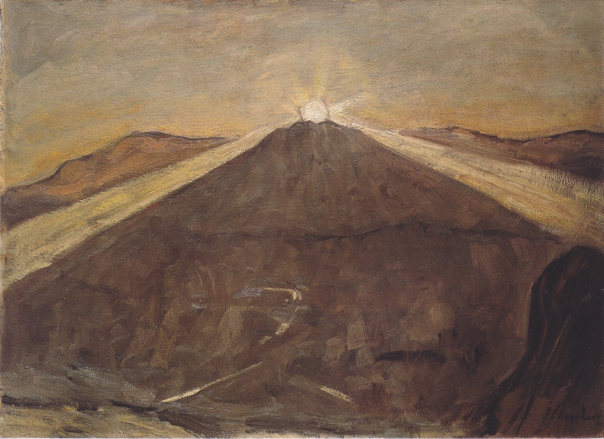 Sonnenuntergang Auf Der Mendel by Albin Egger-Lienz
