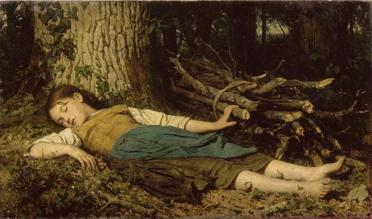 In the woods by Albrecht Anker