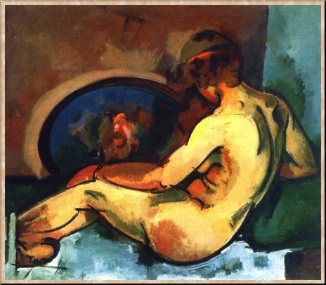 Nude Model With Red Ribbon by Aleksander Kuprin