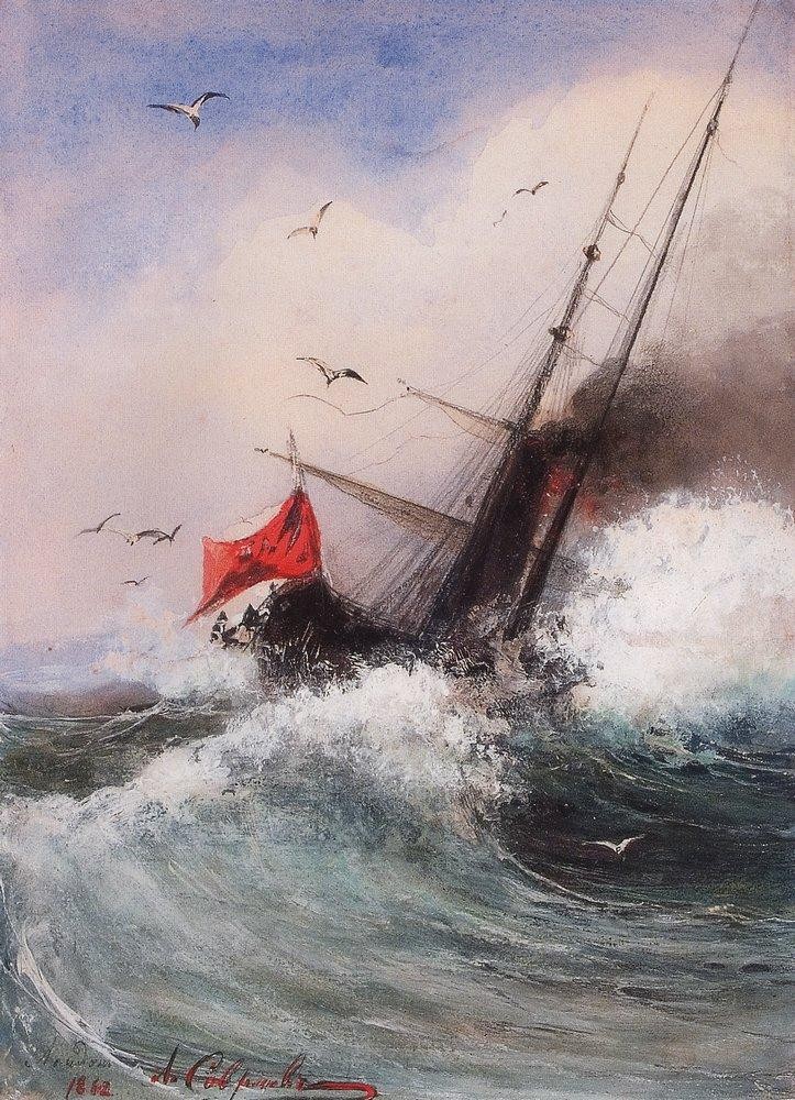 Fate of a Ship at Sea by Aleksey Savrasov