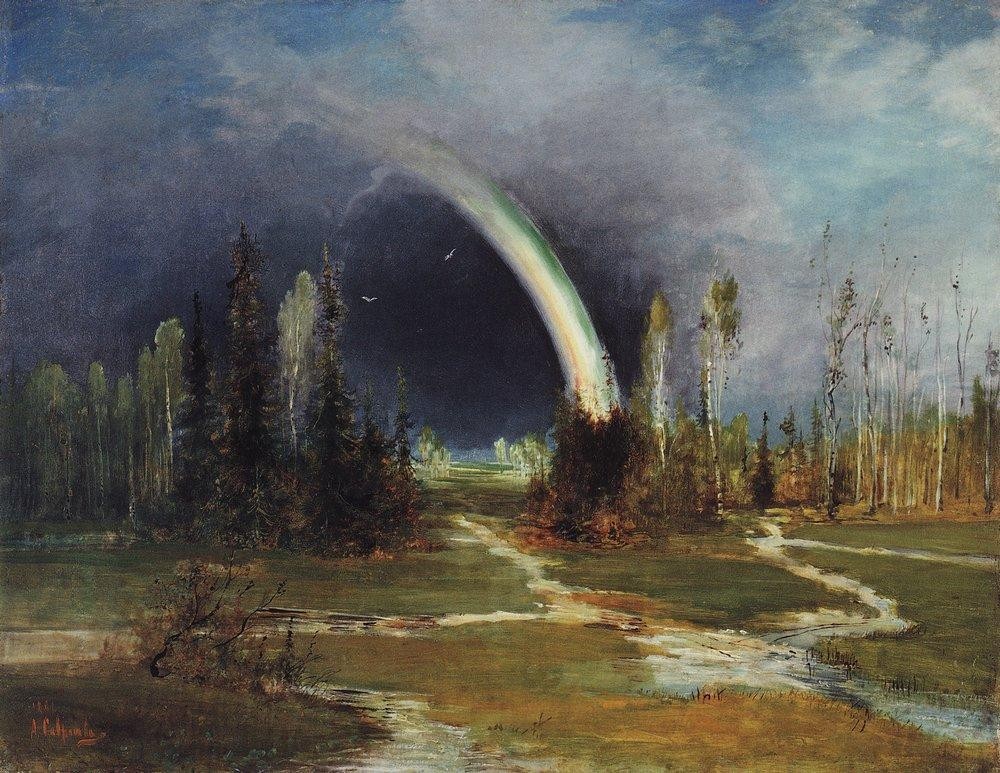 Landscape with a Rainbow by Aleksey Savrasov