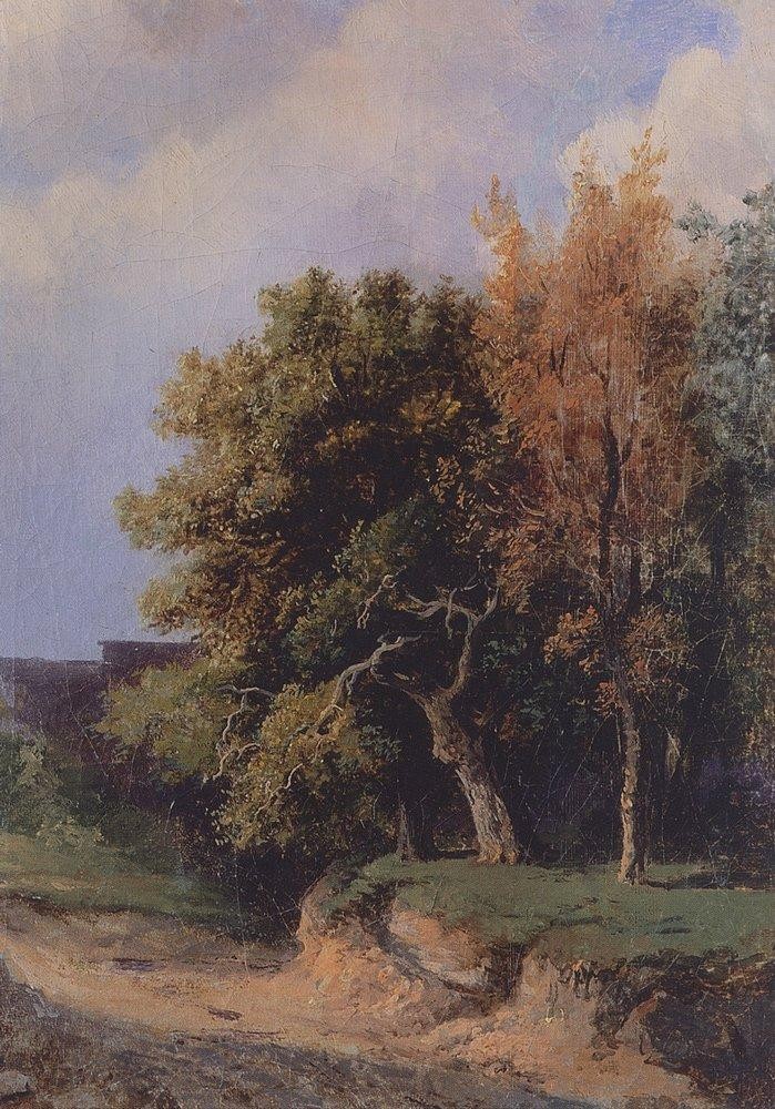Landscape with road by Aleksey Savrasov