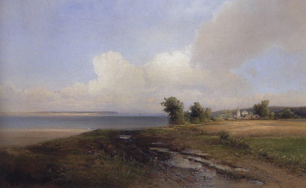 Landscape. Bank of the Volga by Aleksey Savrasov