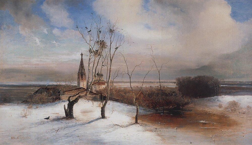 Spring. The Rooks Have Arrived. by Aleksey Savrasov