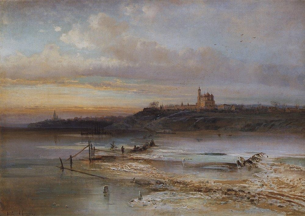 Thaw. Yaroslavl. by Aleksey Savrasov
