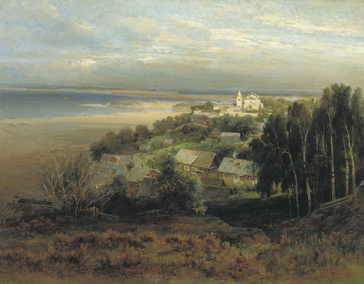 The Monastery of the Caves Near Nizhny Novgorod by Aleksey Savrasov