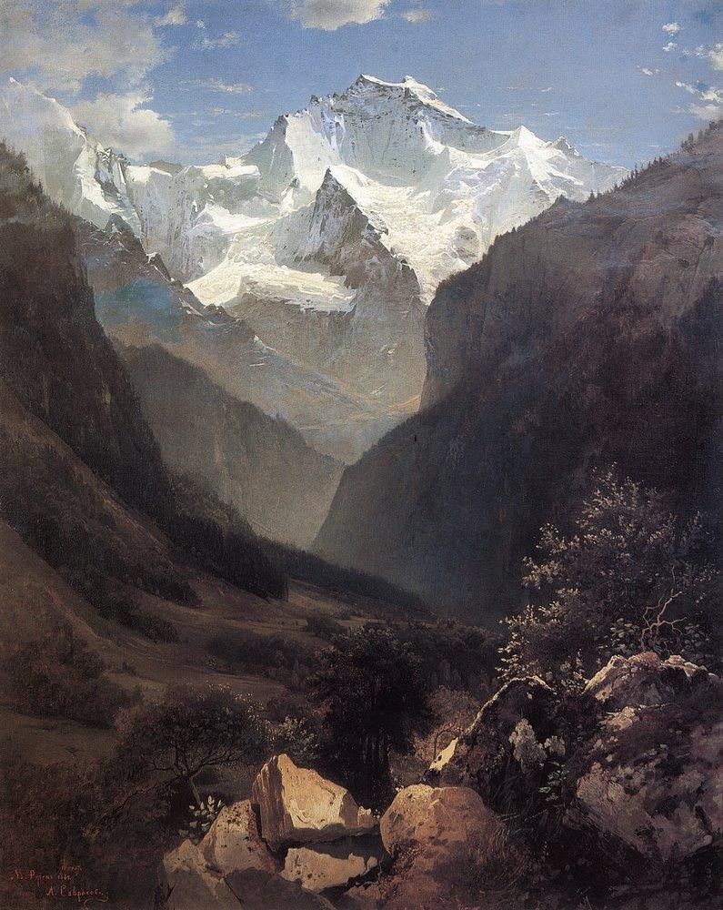View of the Swiss Alps (Mount Small Ruhen) by Aleksey Savrasov