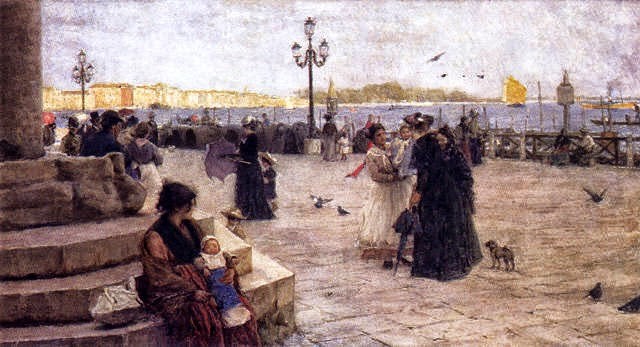 In front of the Doge's Palace by Alessandro Zezzos