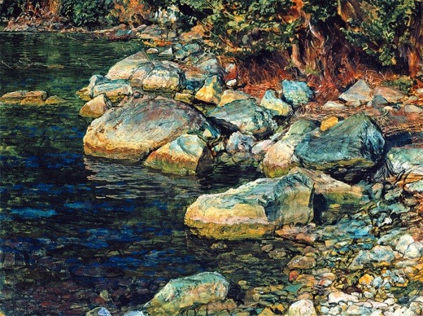 Water and stones under Palaccuolo by Alexander Ivanov