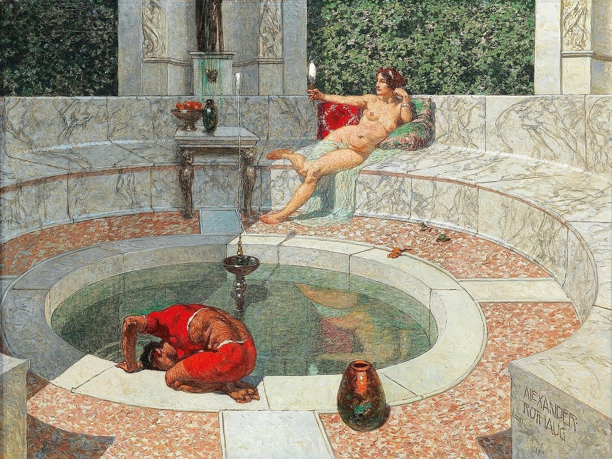 By the fountain (Vanitas) by Alexander Rothaug