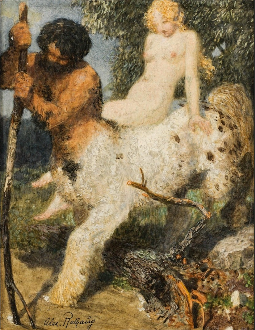 Centaur with Nymph by Alexander Rothaug