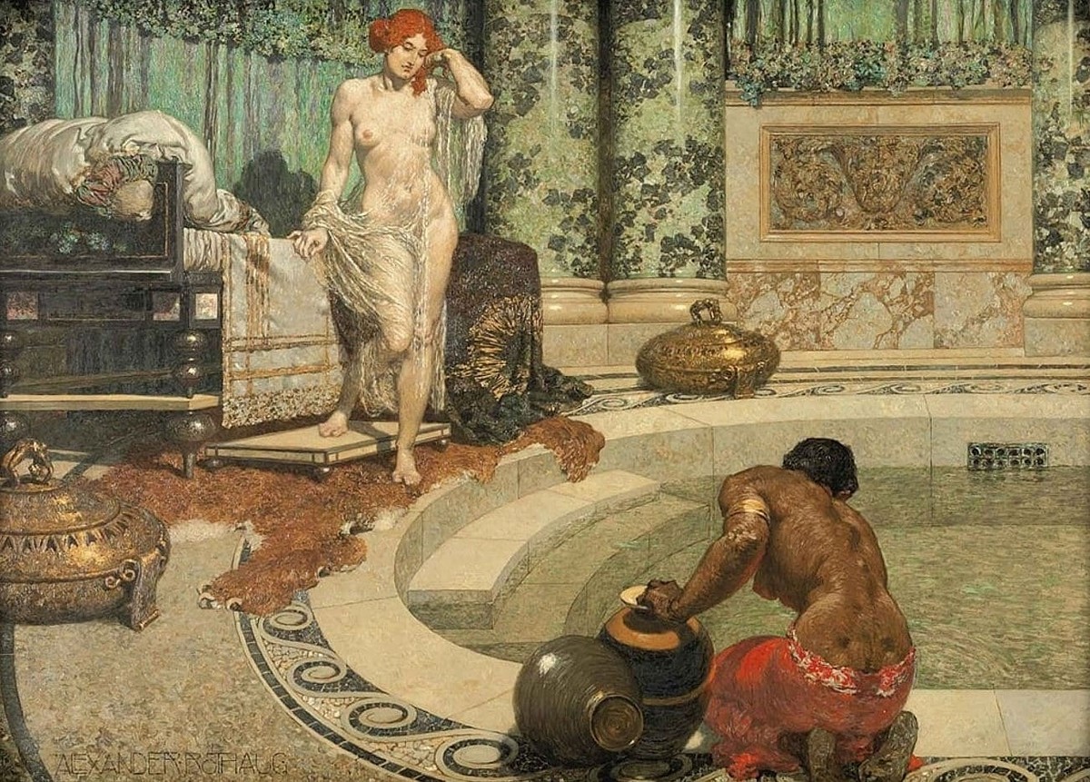 Roman Bathing Scene II by Alexander Rothaug