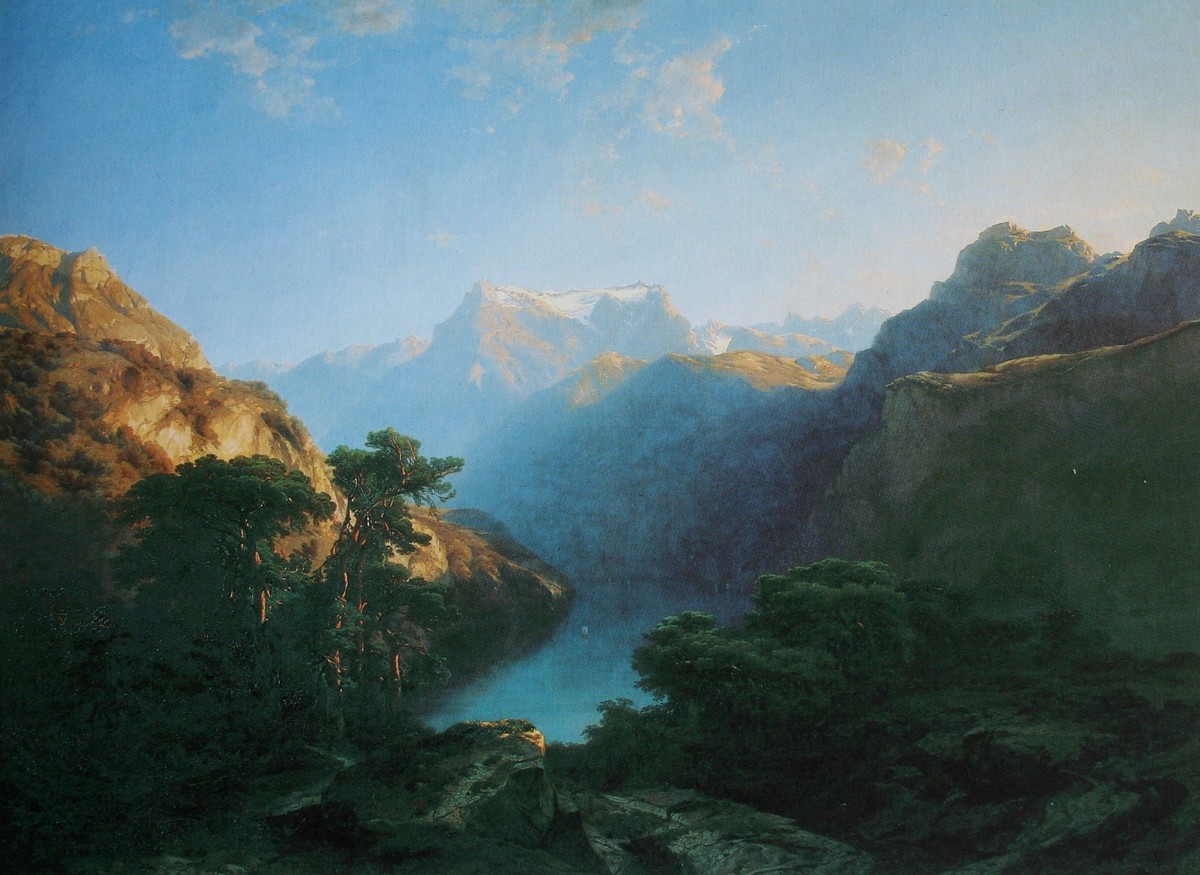 At the Lake of Uri by Alexandre Calame