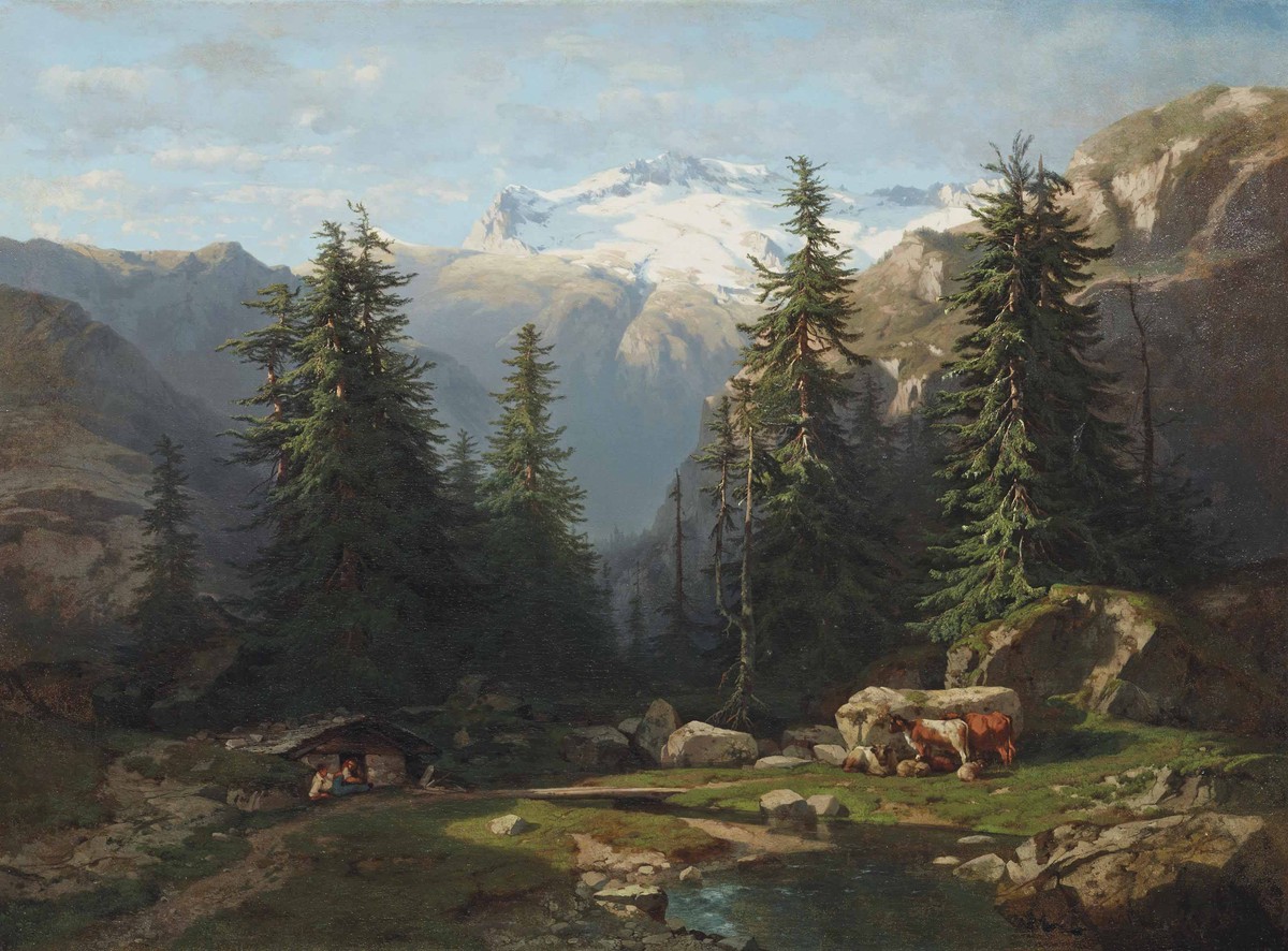 View taken at the Handeck by Alexandre Calame
