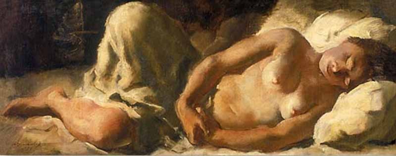 Nude Sleeping by Alexandre Jacovleff