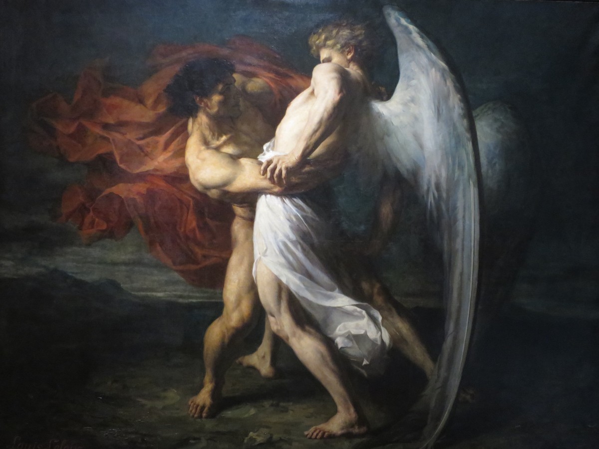 Jacob Wrestling with the Angel by Alexandre-Louis Leloir