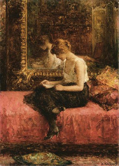 Literary Pursuits of a Young Lady by Alexei Harlamoff