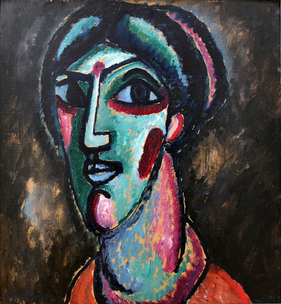 Head in Black and Green by Alexej von Jawlensky