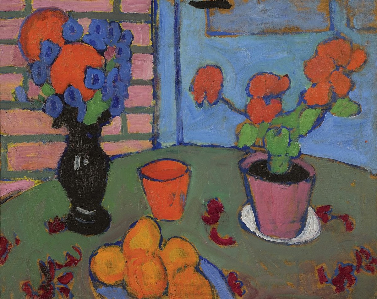 Still-life with flowers and oranges by Alexej von Jawlensky