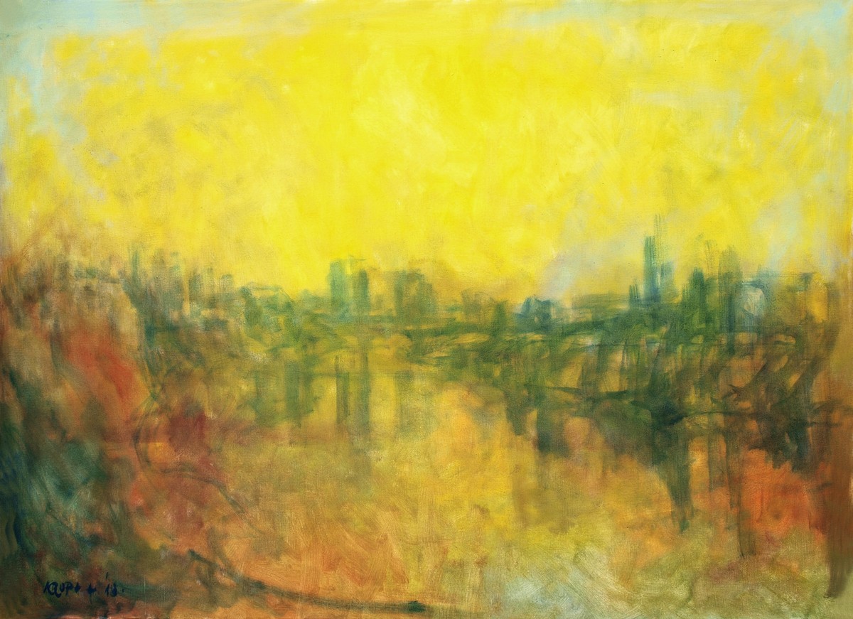 Karlovac at the Kupa river by Alfred Freddy Krupa