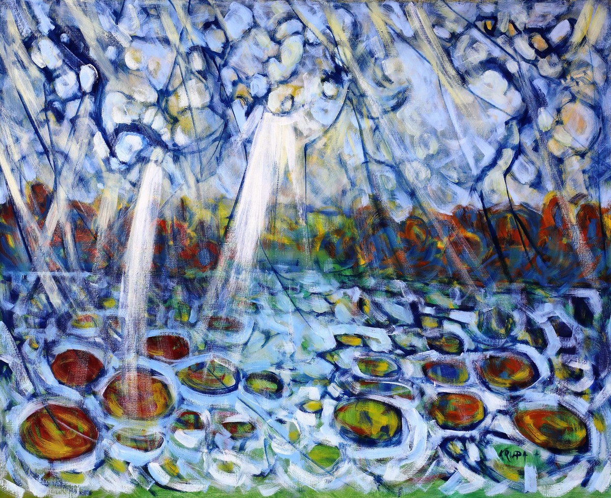 Summer rain or above the water lilies by Alfred Freddy Krupa