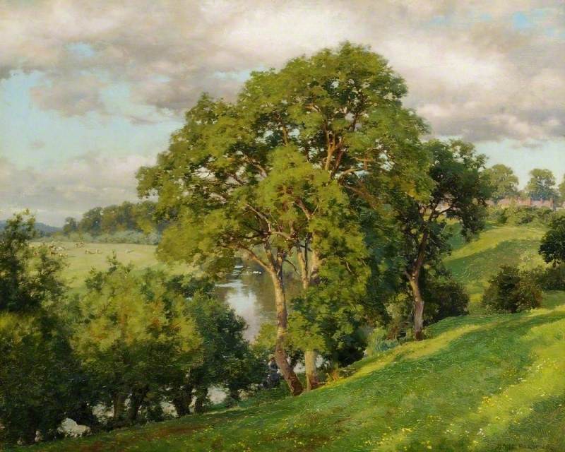 Ash Trees at Cropthorne, Worcestershire by Alfred Parsons